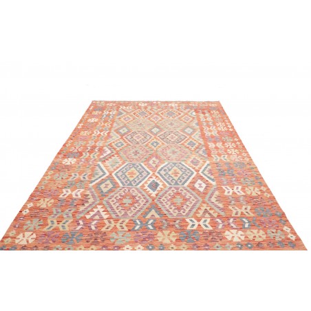 Tappeto Kilim Afghanistan marrone giallo 202x302