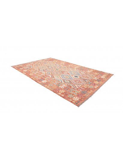 Tappeto Kilim Afghanistan marrone giallo 202x302