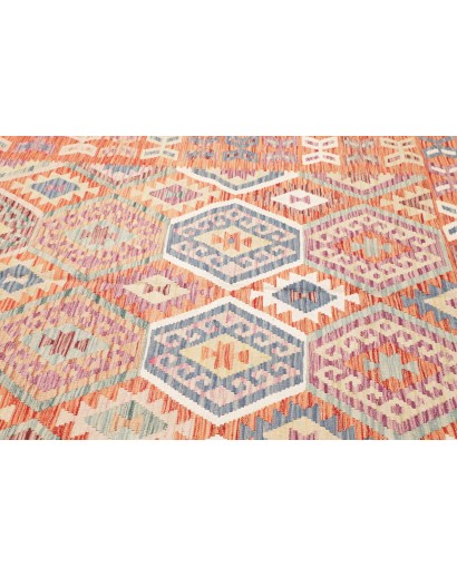 Tappeto Kilim Afghanistan marrone giallo 202x302