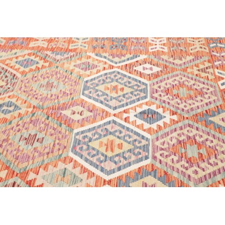 Tappeto Kilim Afghanistan marrone giallo 202x302