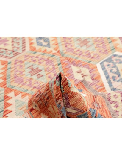 Tappeto Kilim Afghanistan marrone giallo 202x302