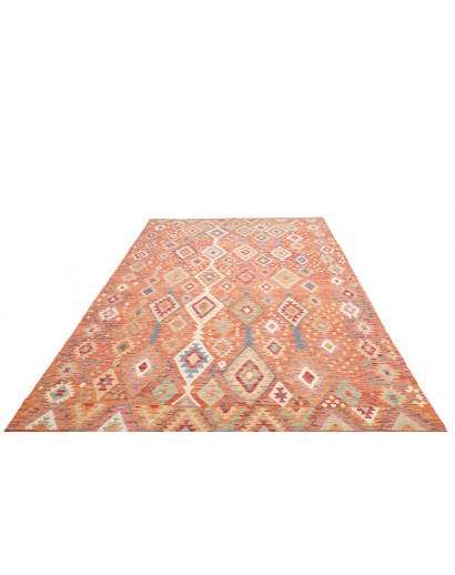 Tappeto Kilim Afghanistan marrone giallo 206x304