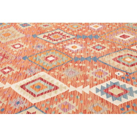 Tappeto Kilim Afghanistan marrone giallo 206x304