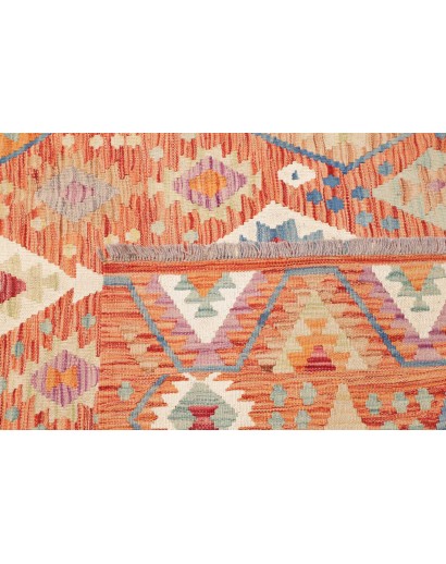 Tappeto Kilim Afghanistan marrone giallo 206x304