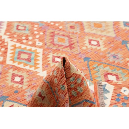 Tappeto Kilim Afghanistan marrone giallo 206x304