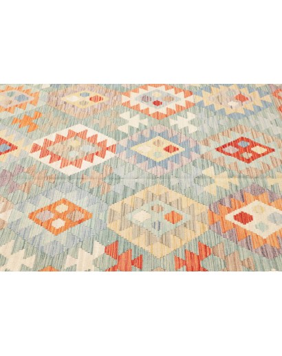 Tappeto Kilim Afghanistan beige bianco 198x296