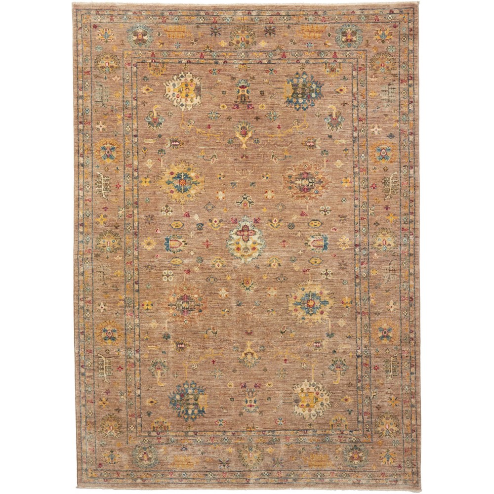 Tappeto Malka Pakistan marrone bianco 170x240 Tappeto Malka Pakistan marrone bianco 170x240