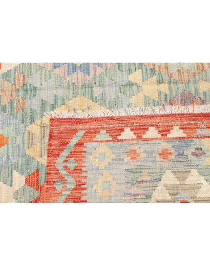 Tappeto Kilim Afghanistan beige bianco 198x296