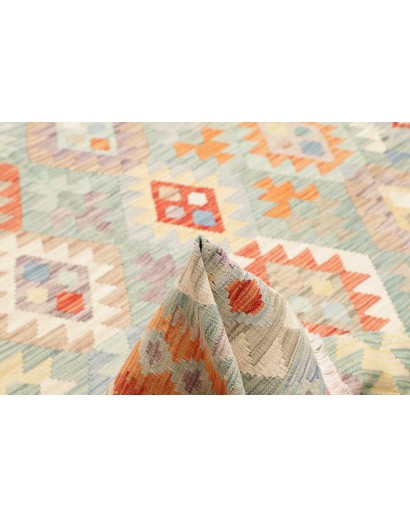 Tappeto Kilim Afghanistan beige bianco 198x296