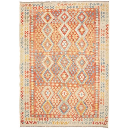 Tappeto Kilim Afghanistan marrone arancione 210x295