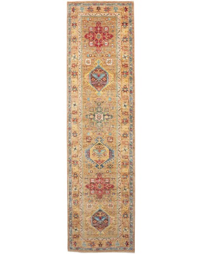 Tappeto Tribal Pakistan marrone bianco 79x298