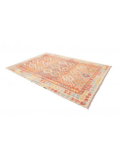 Tappeto Kilim Afghanistan marrone arancione 210x295