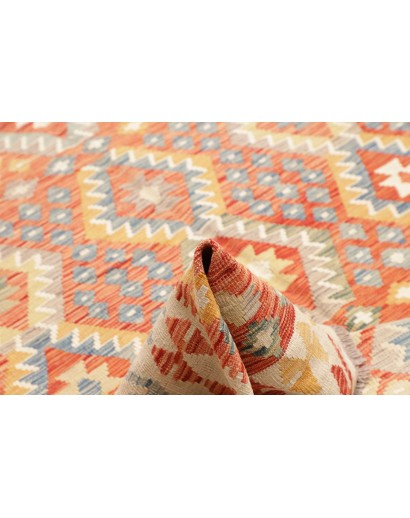 Tappeto Kilim Afghanistan marrone arancione 210x295