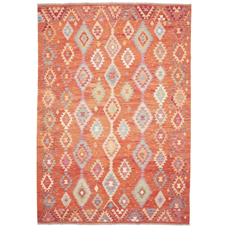 Tappeto Kilim Afghanistan arancione marrone 205x300