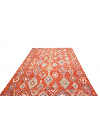 Tappeto Kilim Afghanistan arancione marrone 205x300