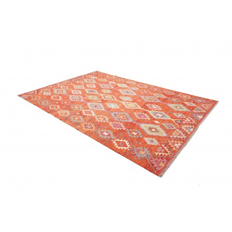 Tappeto Kilim Afghanistan arancione marrone 205x300