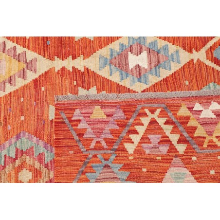 Tappeto Kilim Afghanistan arancione marrone 205x300