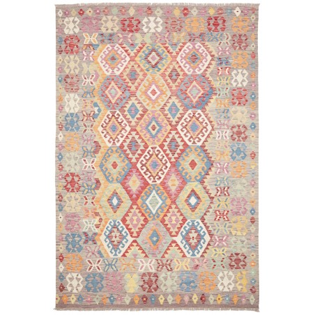 Tappeto Kilim Afghanistan beige rosso 203x300
