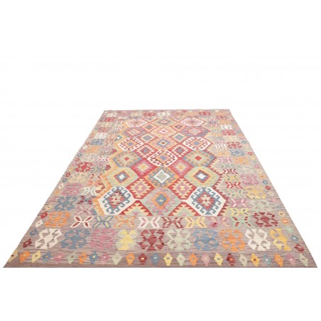 Tappeto Kilim Afghanistan beige rosso 203x300