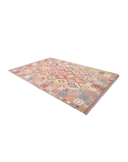 Tappeto Kilim Afghanistan beige rosso 203x300