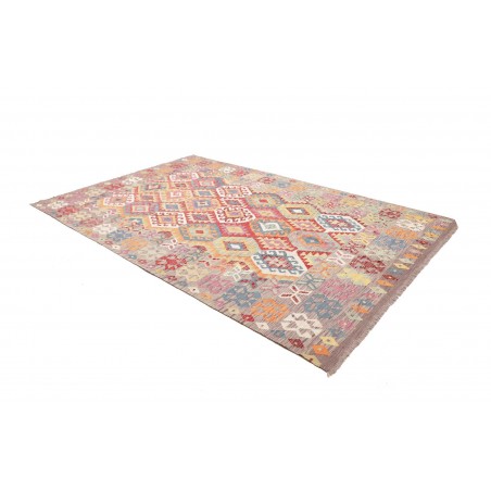 Tappeto Kilim Afghanistan beige rosso 203x300