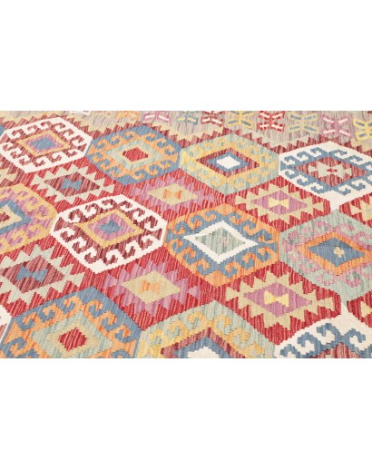 Tappeto Kilim Afghanistan beige rosso 203x300