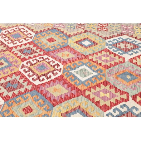 Tappeto Kilim Afghanistan beige rosso 203x300