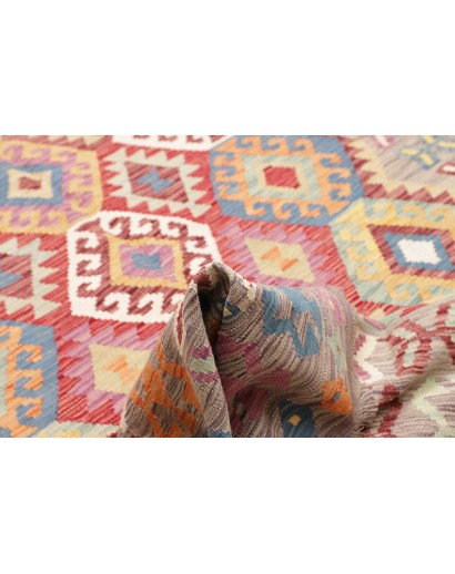 Tappeto Kilim Afghanistan beige rosso 203x300