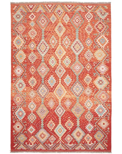 Tappeto Kilim Afghanistan arancione marrone 200x300