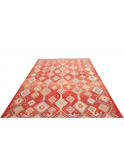 Tappeto Kilim Afghanistan arancione marrone 200x300