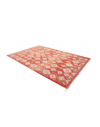 Tappeto Kilim Afghanistan arancione marrone 200x300