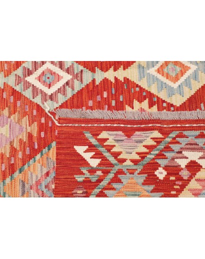 Tappeto Kilim Afghanistan arancione marrone 200x300