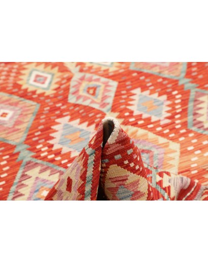 Tappeto Kilim Afghanistan arancione marrone 200x300