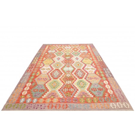 Tappeto Kilim Afghanistan marrone bianco 212x306