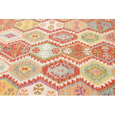 Tappeto Kilim Afghanistan marrone bianco 212x306