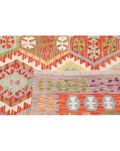 Tappeto Kilim Afghanistan marrone bianco 212x306