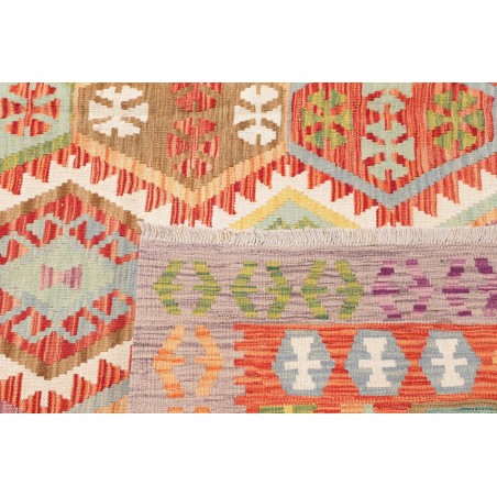 Tappeto Kilim Afghanistan marrone bianco 212x306