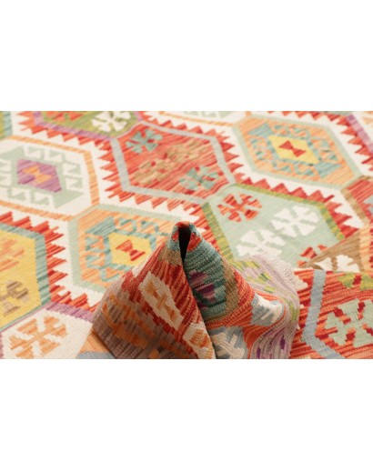 Tappeto Kilim Afghanistan marrone bianco 212x306