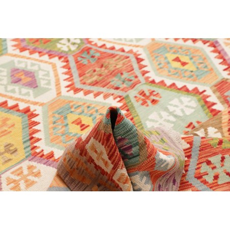 Tappeto Kilim Afghanistan marrone bianco 212x306