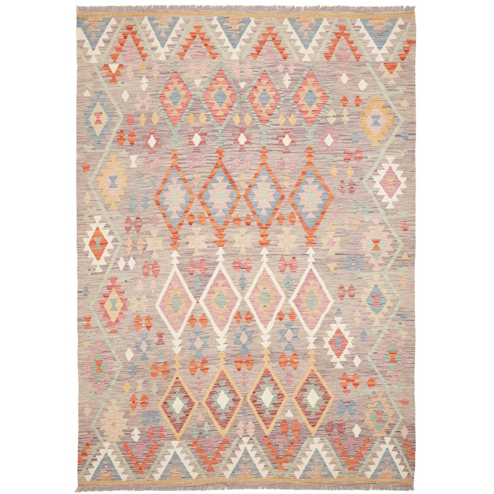 Tappeto Kilim Afghanistan beige marrone 155x198