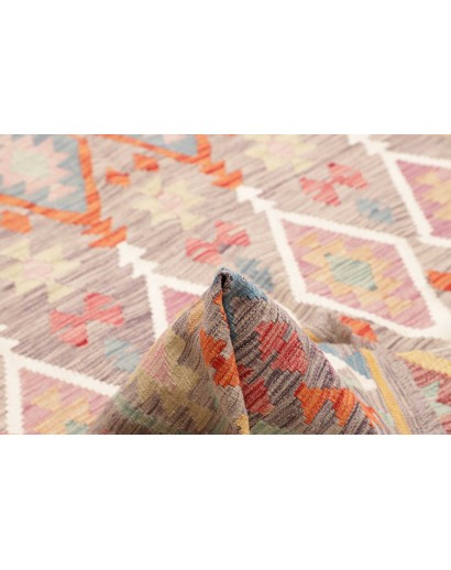 Tappeto Kilim Afghanistan beige marrone 155x198