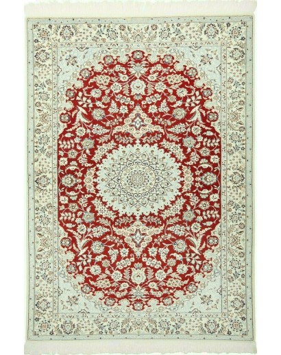 Tappeto Nain 6La Persia bianco marrone 118x167