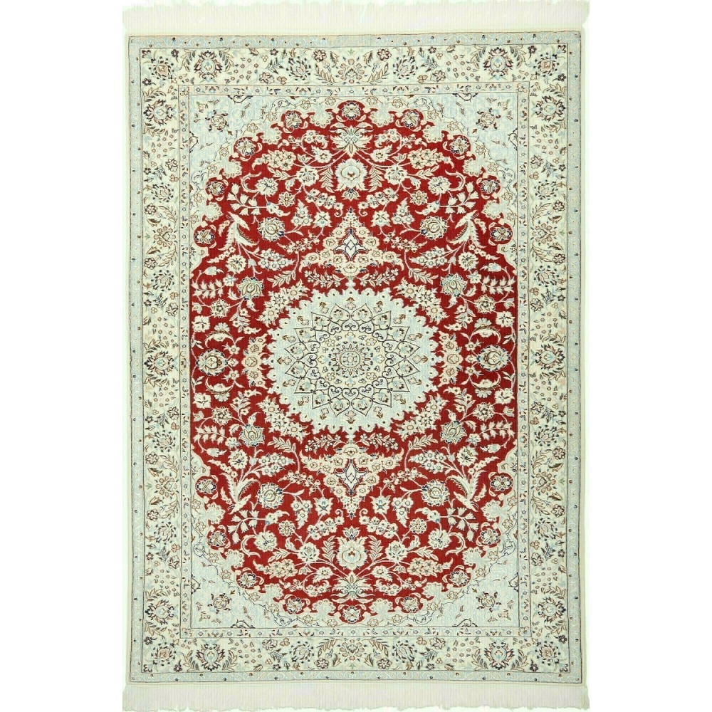 Tappeto Nain 6La Persia bianco marrone 118x167 Tappeto Nain 6La Persia bianco marrone 118x167