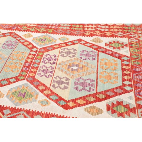 Tappeto Kilim Afghanistan arancione giallo 206x300