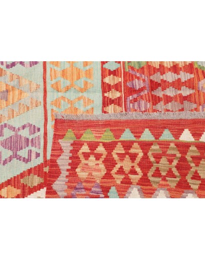 Tappeto Kilim Afghanistan arancione giallo 206x300