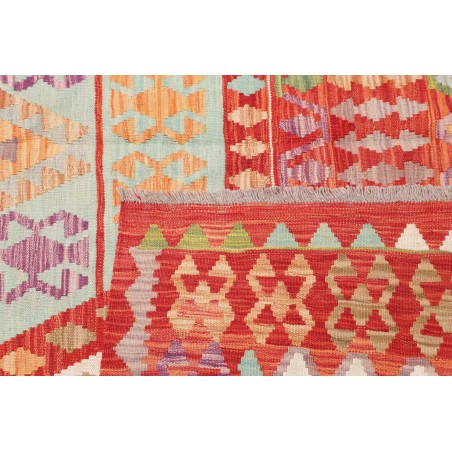 Tappeto Kilim Afghanistan arancione giallo 206x300