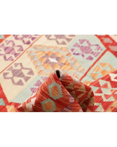 Tappeto Kilim Afghanistan arancione giallo 206x300