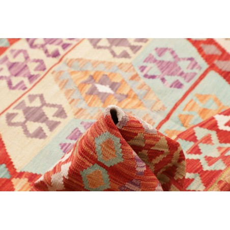 Tappeto Kilim Afghanistan arancione giallo 206x300