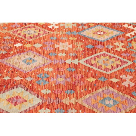Tappeto Kilim Afghanistan arancione marrone 200x296