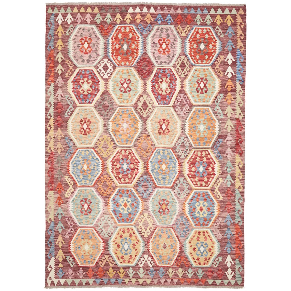 Tappeto Kilim Afghanistan marrone beige 204x290